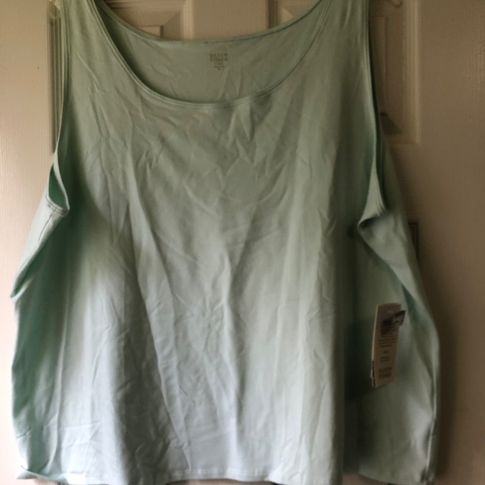 EILEEN FISHER Women Size 3X Seafoam Green Tank Top